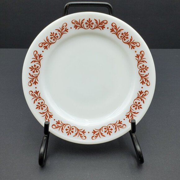 Anchor Hocking Copper Filigree Bread Plates Anchorware Filigree Dessert Plates - Picture 3 of 5